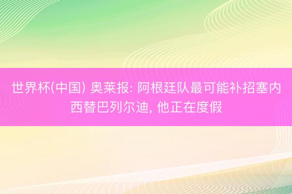 世界杯(中国) 奥莱报: 阿根廷队最可能补招塞内西替巴列尔迪, 他正在度假