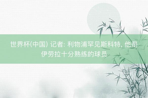 世界杯(中国) 记者: 利物浦罕见斯科特， 他是伊劳拉十分熟练的球员
