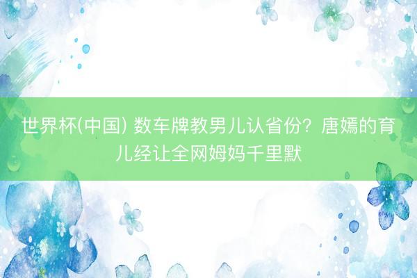 世界杯(中国) 数车牌教男儿认省份？唐嫣的育儿经让全网姆妈千里默