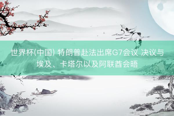 世界杯(中国) 特朗普赴法出席G7会议 决议与埃及、卡塔尔以及阿联酋会晤